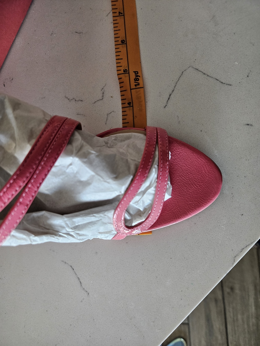 Anthropologie Pink Patent Strappy Heeled Sandals - Picture 6 of 9